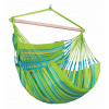 La Siesta Závesné hojdacie kreslo DOMINGO KINGSIZE CARIBIC - lime, látka: 100% polypropylén / tyč: bambus / otočný čap: nerezová oceľ