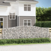 vidaXL Oblúkové gabionové koše 8 ks 400x30x120/140 cm pozink. železo - Srieborná - 186451-120407