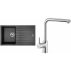 Set Sinks (dřez Perfecto 860 Metalblack 74 + baterie Elka Chrom - lesklý) PE86074ELCL