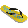 Havaianas Hav. Top Logomania 2 Ruby Red/Ruby Flip Flops Womens White/Black 1/2