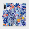 Flipové pouzdro Mobiwear - Huawei P30 Lite - MP03P Modrá květena (Knížkové flip pouzdro, obal, kryt na mobil Huawei P30 Lite - MP03P Modrá květena, materiál Umělá kůže + TPU - ochrana 360°, stojánek,