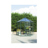 Skleník Vitavia Hera 4500 kombinácia skla a polykarbonátu 253x212 cm zelený vr. základového rámu