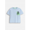 Detské bavlnené tričko Coccodrillo modrá farba, s potlačou, EVERYDAY BOY A ZC5143202VBA 128