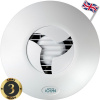 Airflow iCON 15 SELV (12 V / DC), designový koupelnový axiální ventilátor s kuličkovými ložisky, bílá