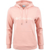 Columbia LOGO HOODIE lososová,biela Dámska mikina XS