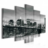 Obraz na plátne viacdielny - OB3481 - Čierno biely New York 100cm x 60cm - S17