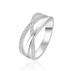 Agato Strieborný prsteň so zirkónmi AGT-R09W