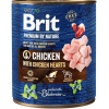 Pharmacopola Brit Premium by Nature dog Chicken with Hearts 6 x 800 g konzerva