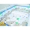 AMAL 3-dielna súprava do postieľky, sloníky modré