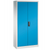 Kancelárska skriňa Acurado, krídlové dvere, 930 x 400 x 1950 mm, bledosivá/bledomodrá