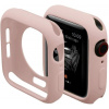 eses Ochranné puzdro z mäkkého silikónu pre Apple Watch 38/40/41/42/44/45 mm Veľkosť púzdra: 42mm (Series 1,2,3), Farba: pieskovo ružová