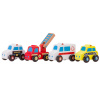 New Classic Toys Sada drevených mini vozidiel, 4 ks