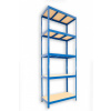 Kovový regál policový Biedrax 50 x 90 x 210 cm, modrý - 5 políc MDF, 275kg