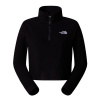 THE NORTH FACE W 100 GLACIER CROPPED 1/4 ZIP, TNF Black-NPF - M