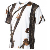 MFH tričko real tree vzor hunter-snow 170g/m² - XL