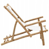 Záhradné lehátko - Biely Vidaxl Deckchair (Biely Vidaxl Deckchair)