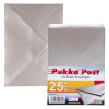 Obálka, C6, silikónová, PUKKA PAD Silver, strieborná