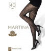 Dámské vzorované punčochové kalhoty Martina 40 nero XL.