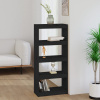 Knižnica/deliaca stena biela 60x30x135,5 cm masívna borovica-ForU-808172