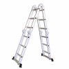 Hliníkový kĺbový rebrík multifunkčný 3,7 m skladací 4x3 priečky