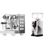 Rocket Espresso Appartamento, white + Eureka Mignon Perfetto, CR chrome