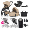 Petite&Mars Detský kočík 4v1 ICON XXL RWS + CYBEX Aton B2 i-Size - Mocha Beige