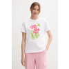 Bavlnené tričko United Colors of Benetton dámske, biela farba, 3BL0D10AK L