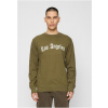 Los Angeles Wording Crewneck - olive L