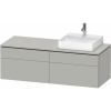 DURAVIT L-Cube závesná skrinka pod umývadlo na dosku (umývadlo vpravo), 4 zásuvky, 1420 x 550 x 482 mm, betón šedá matná, LC4870R07070000