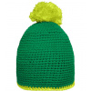 Myrtle beach Háčkovaná čiapka s brmbolcom MB7964 Green one size