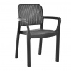 Plastová záhradná stolička - HECHT SAMANA CHAIR GRAPHITE