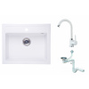 Kuchynská batéria - Single -Chamber Granite umývadlo biela batéria (Kuchynská batéria - Single -Chamber Granite umývadlo biela batéria)