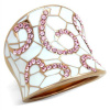 Kokteilový prsteň z ocele pink Rosé Gold Sr1852 Veľkosť prsteňa: 54 (17,2 mm)