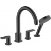 Hansgrohe Vernis Shape - Batéria na okraj vane, 4-otvorová inštalácia, matná čierna 71459670