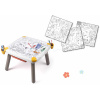 Set kreatívny stôl s veľkoformátovými obrázkami Kid Creative Table Smoby s odkladacím priestorom a fixkami