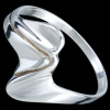 Silver.ag Prsteň strieborný, cik-cak R2546