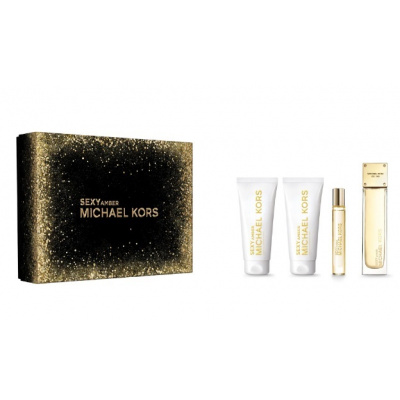 Michael Kors Sexy Amber SET: Parfumovaná voda 100ml + Parfumovaná voda 10ml + Telové mlieko 100ml + Sprchový gél 100ml pre ženy