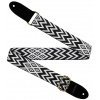CASCHA CUS-JW1 Ukulele Strap Jacquard Ethnic Black & White