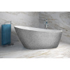 Besco MELODY Glam voľne stojaca akrylát. vaňa 150x80 cm,Strieborná,sifón click-clack Grafi VANMELODY150GG2