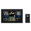 Solight TE81XL meteostanice, XL barevný LCD, teplota, vlhkost, tlak, RCC, černá