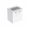 Geberit Selnova Square - Umývadlová skrinka 635x588x480 mm, s umývadlom, 1 dvierka, lesklá biela 501.252.00.1