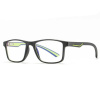Techsuit Okuliare proti modrému svetlu Reflex TR90 (F2388) - obdĺžnikové - pieskovo čierne / zelené KF236905