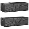 zahrada-XL Tašky na záhradné vankúše 2 ks čierne 135x40x55 cm polyetylén 3155396