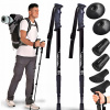 TREKINGOVÉ PALICE NA CHÔDZU, NASTAVITEĽNÉ PALICE NORDIC WALKING - ČIERNE