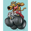 Maľovanie podľa čísel Scooby a Monster Truck (Scooby Doo), 40x50 cm, vypnuté plátno na rám (6063891)
