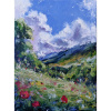 Bylinky - Akad. mal. Igor Navrotskyi,originálny, ručne maľovaný obraz M (do veľkosti 65x65cm) Viac farieb