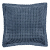 Modrý bavlnený dekoratívny vankúš Tiseco Home Studio Waffle, 45 x 45 cm