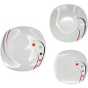 Home elements Jedálenský porcelánový servis, 18 kusov, Pruhy a bodky