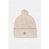 Čiapka s prímesou vlny Calvin Klein LV04D8067G béžová ONE SIZE