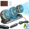 Ventilátor do auta, otočný, dvojitý, do auta, silný, 360° USB
